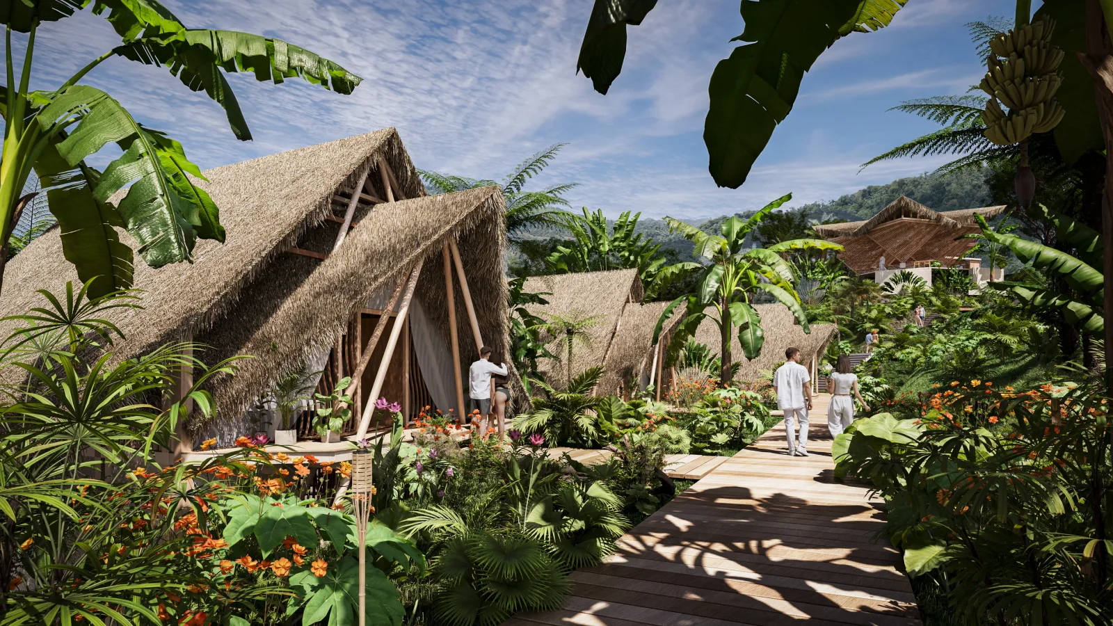 Render Exterior — EcoHotel Raíces, Sierra Nevada de Santa Marta, Colombia